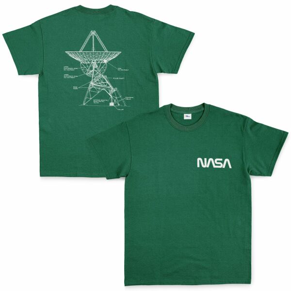 NASA Retro Mechanisms Graphic v3.0 Tişört L - Nefti Yeşili