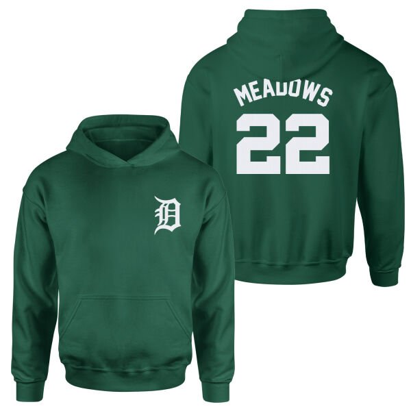 Parker Meadows 22 Detroit Tigers Jersey Hoodie S - Nefti Yeşili