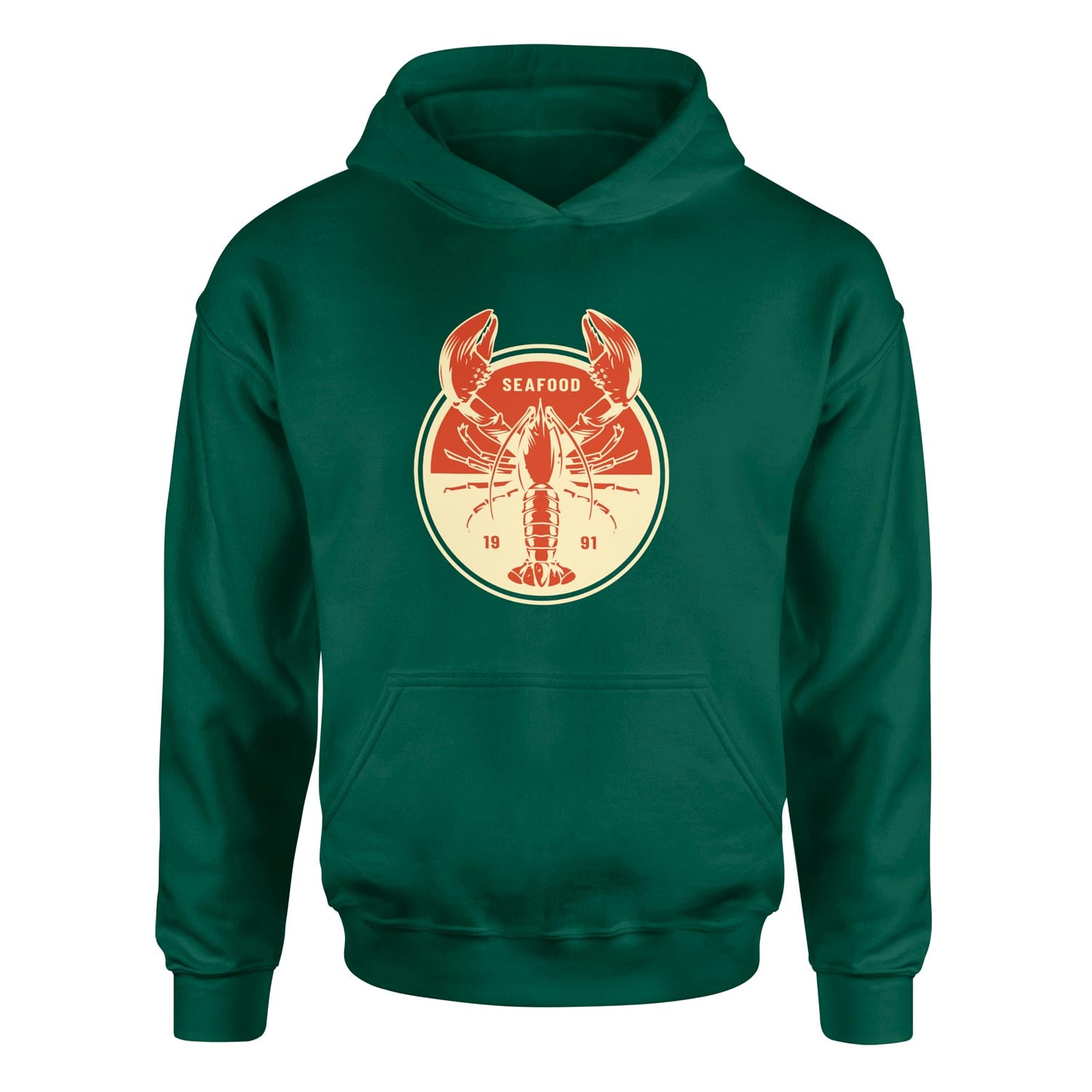 Seafood Hoodie XL - Nefti Yeşili