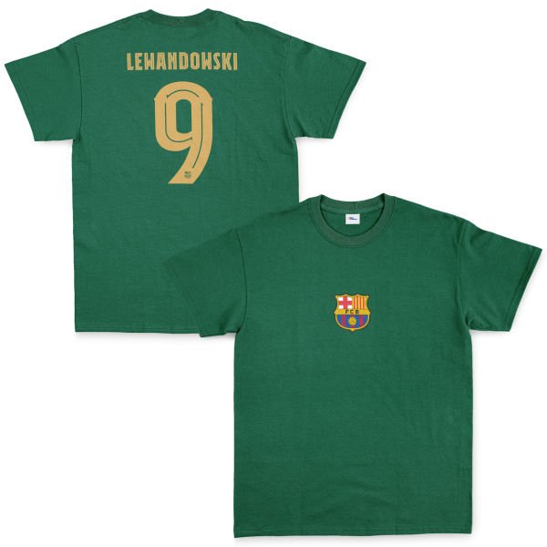 Robert Lewandowski Barcelona Forma Tişört S - Nefti Yeşili