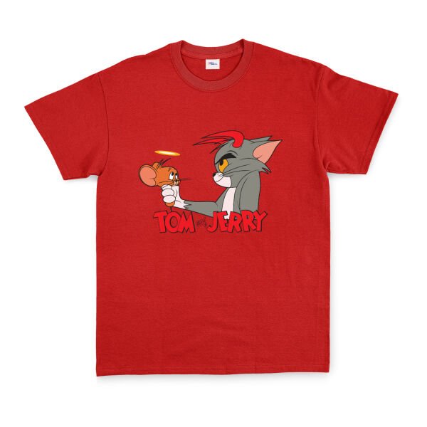 Tom & Jerry Tişört L - Kırmızı