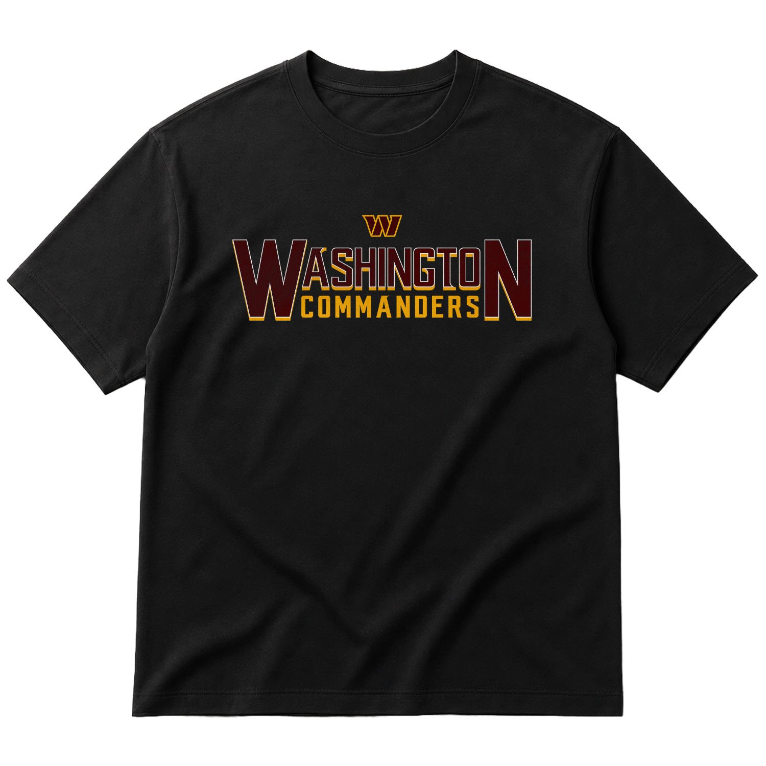 Washington Commanders | Burgundy & Gold Oversize Tişört S - Siyah