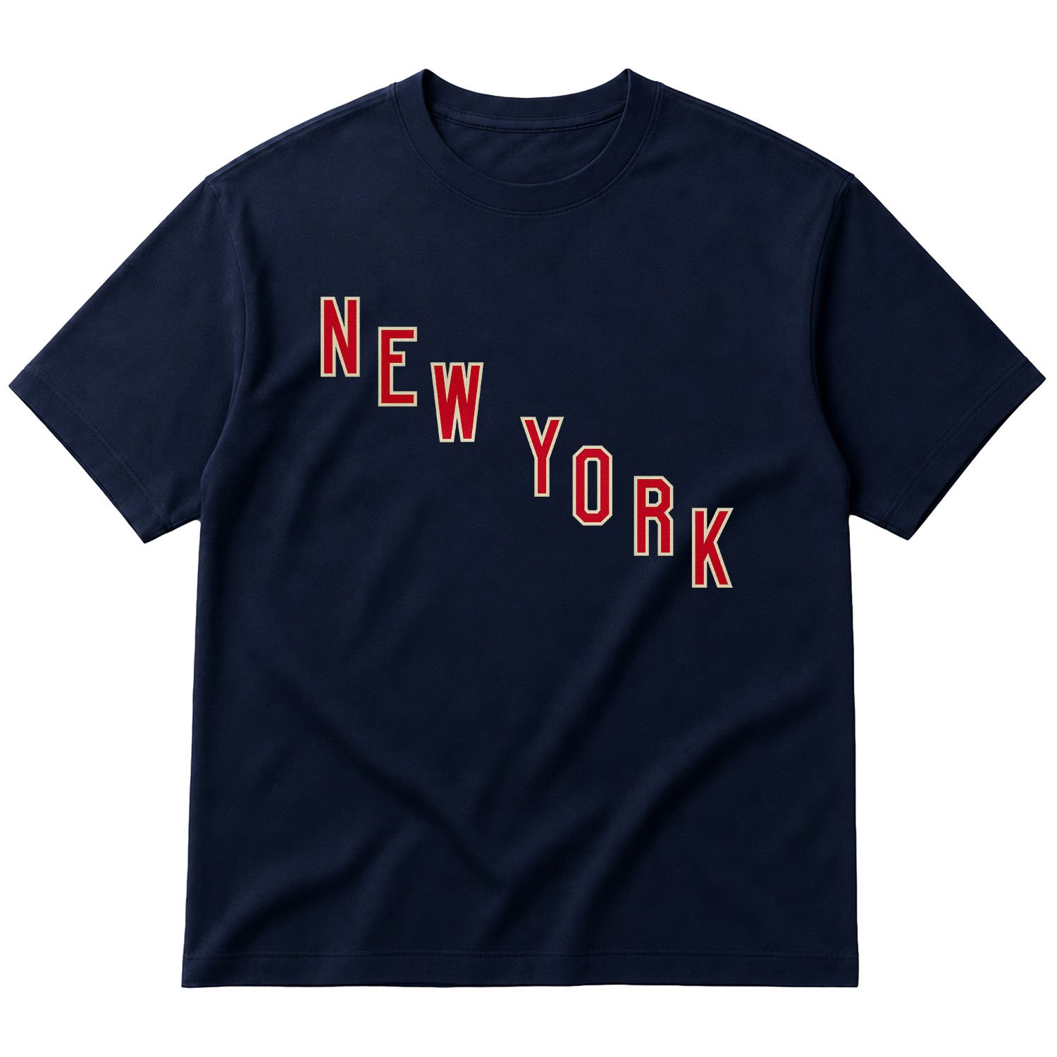 New York Rangers Shield Oversize Tişört M - İndigo Mavisi