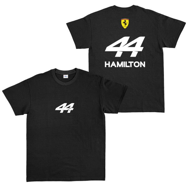 Lewis Hamilton 44 Signature Tişört L - Siyah