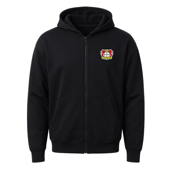 Bayer 04 Leverkusen Fermuarlı Kapüşonlu Sweatshirt