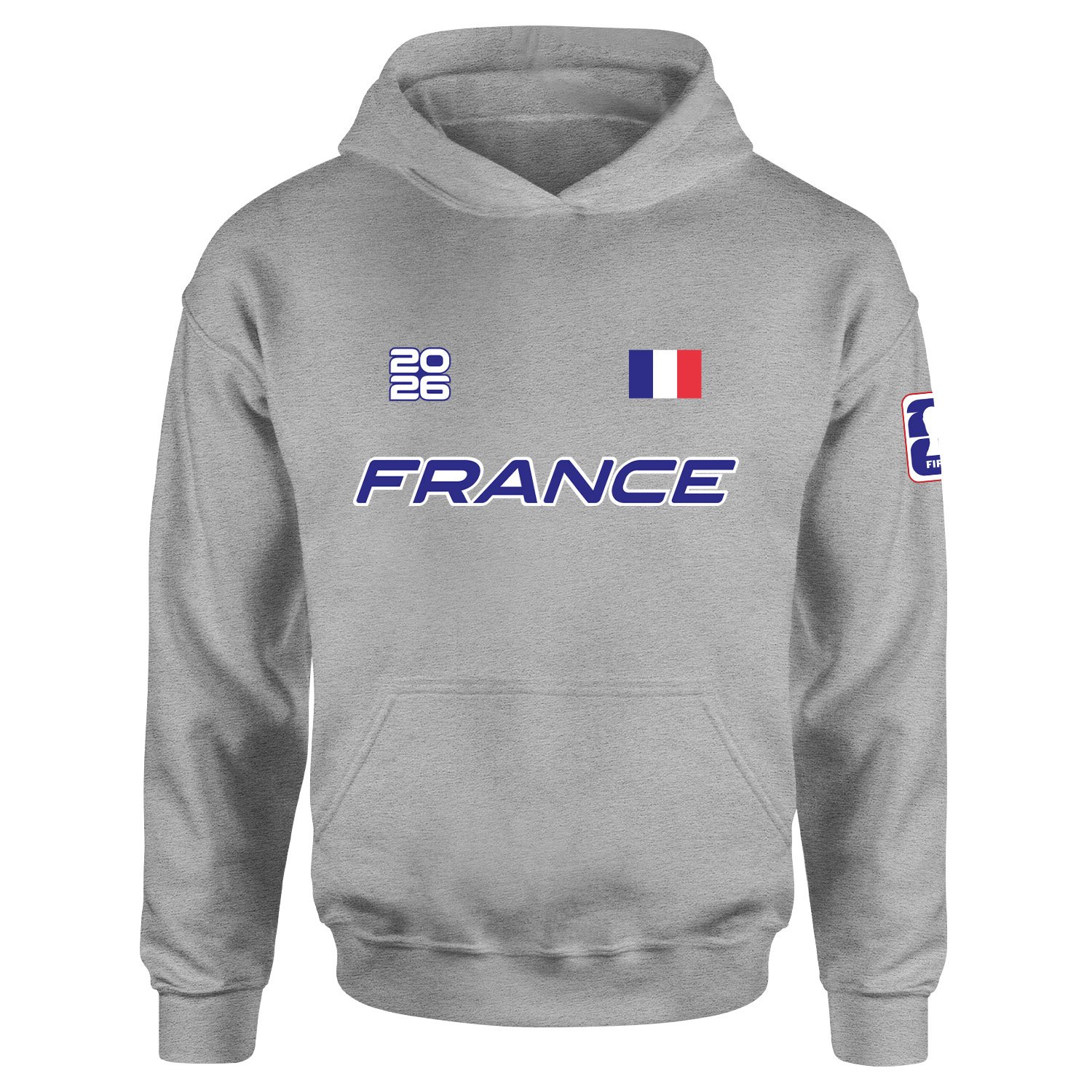 Fransa 2026 Hoodie S - Gri