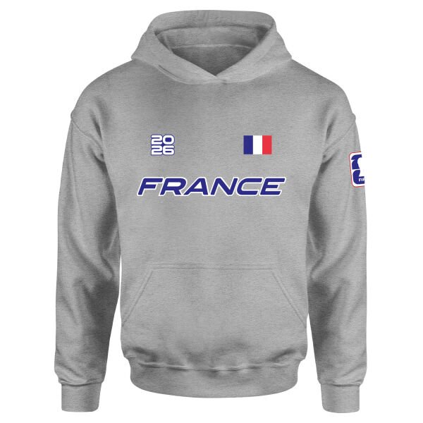 Fransa 2026 Hoodie S - Gri