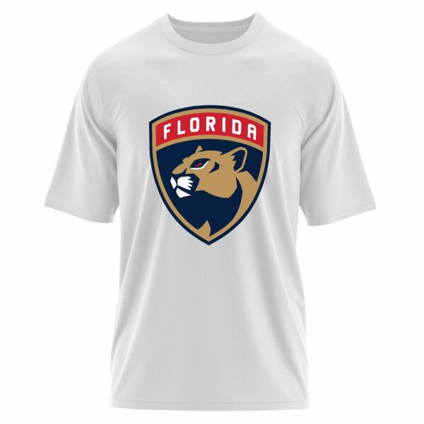Florida Panthers Shield Oversize Tişört L - Beyaz