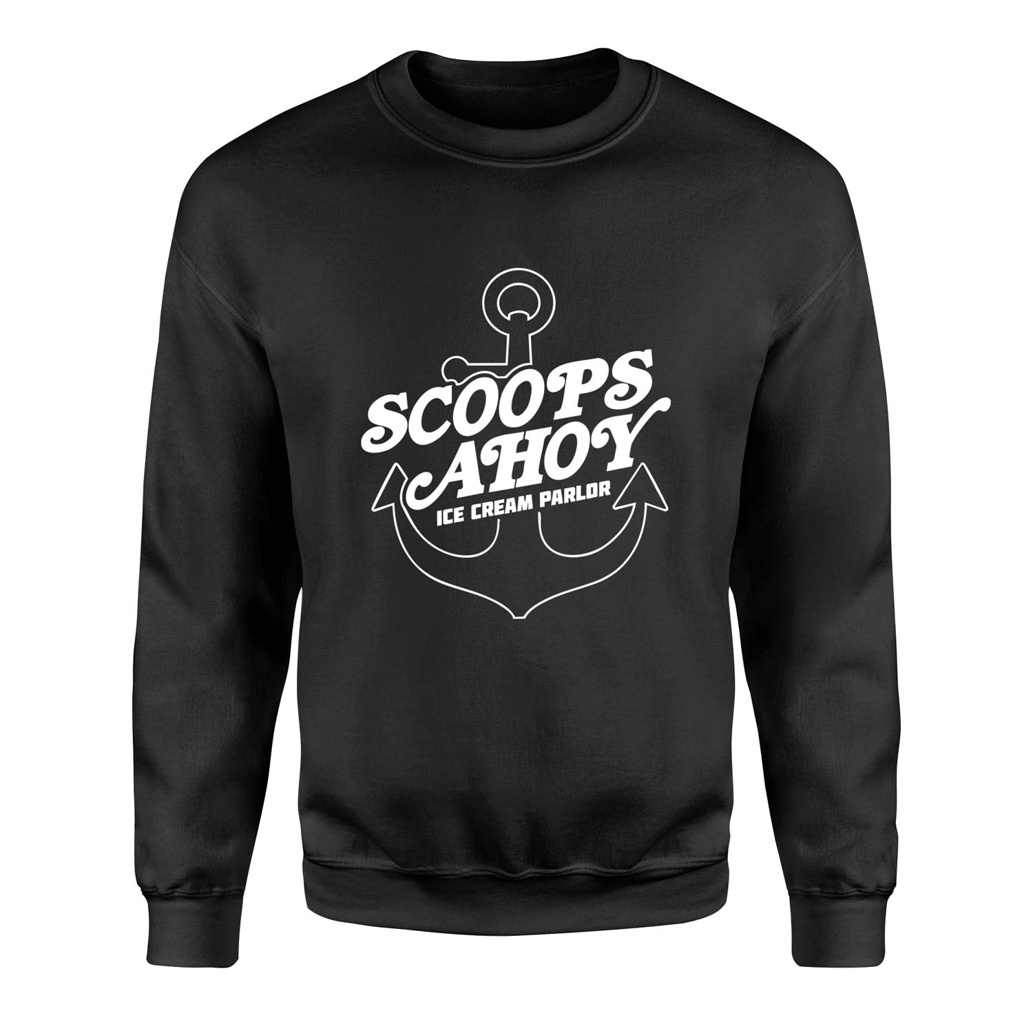 Scoops Ahoy Ice Cream Parlor Sweatshirt L - Siyah