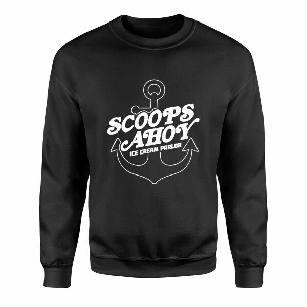 Scoops Ahoy Ice Cream Parlor Sweatshirt L - Siyah