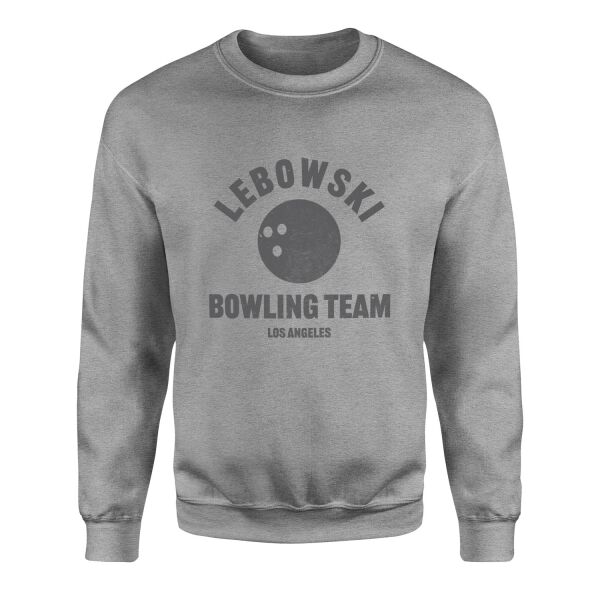 Lebowski Bowling Team Sweatshirt XL - Gri