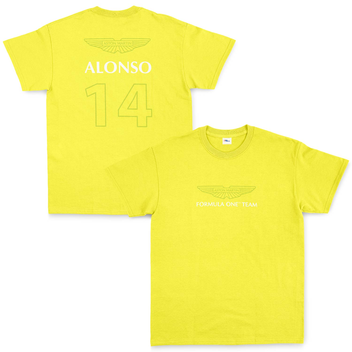 Fernando Alonso | Aston Martin Basic Tişört M - Sarı