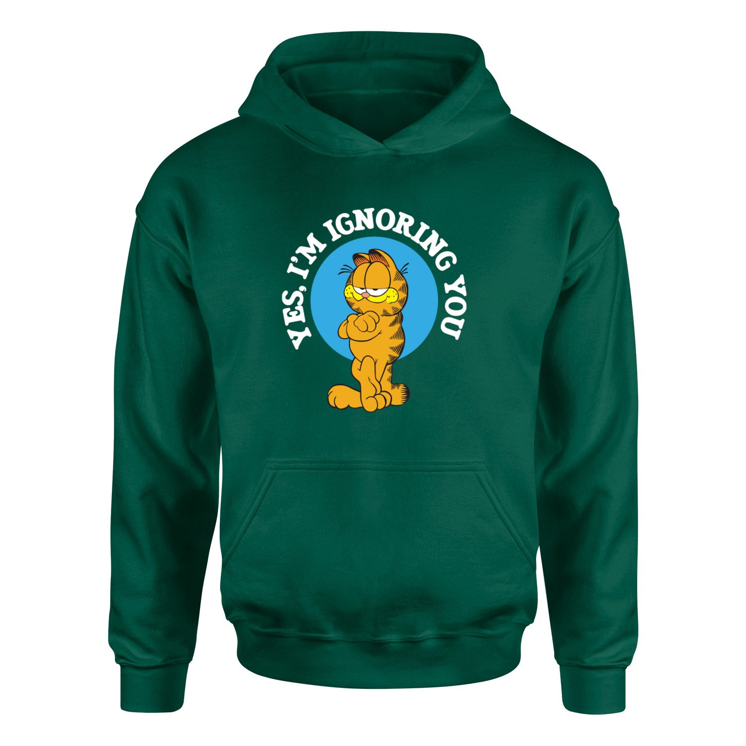 Yes, I’m Ignoring You | Garfield Hoodie XXL - Nefti Yeşili