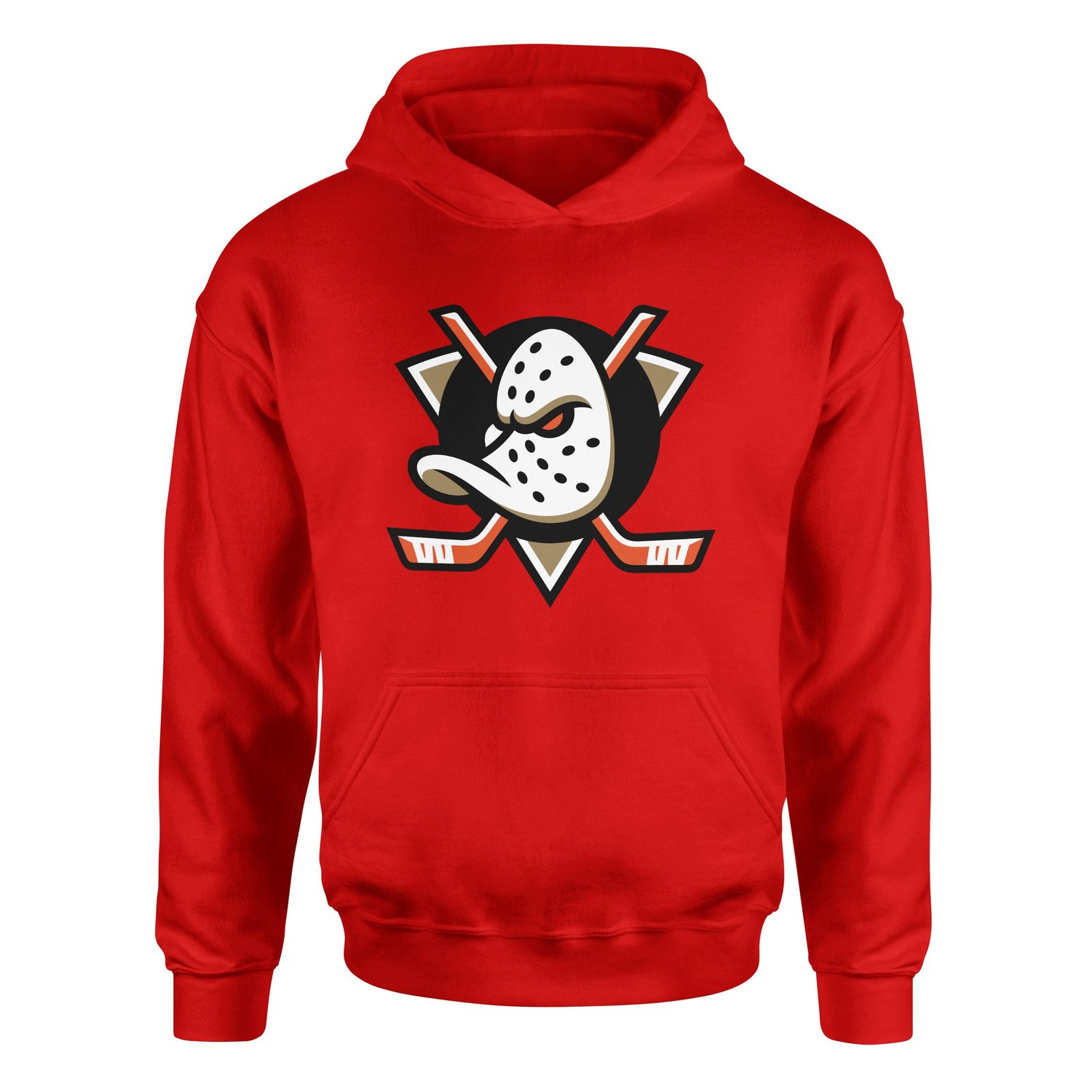 Anaheim Ducks Shield Hoodie XXL - Kırmızı