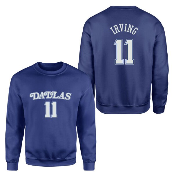 Kyrie Irving 11 Dallas Forma Sweatshirt M - İndigo Mavisi