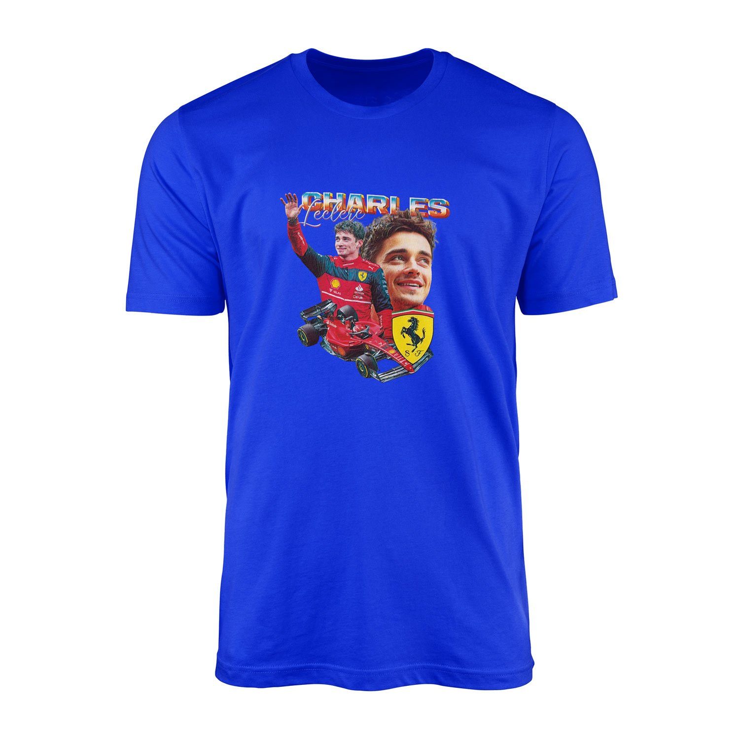 Charles Leclerc Tişört M - Mavi