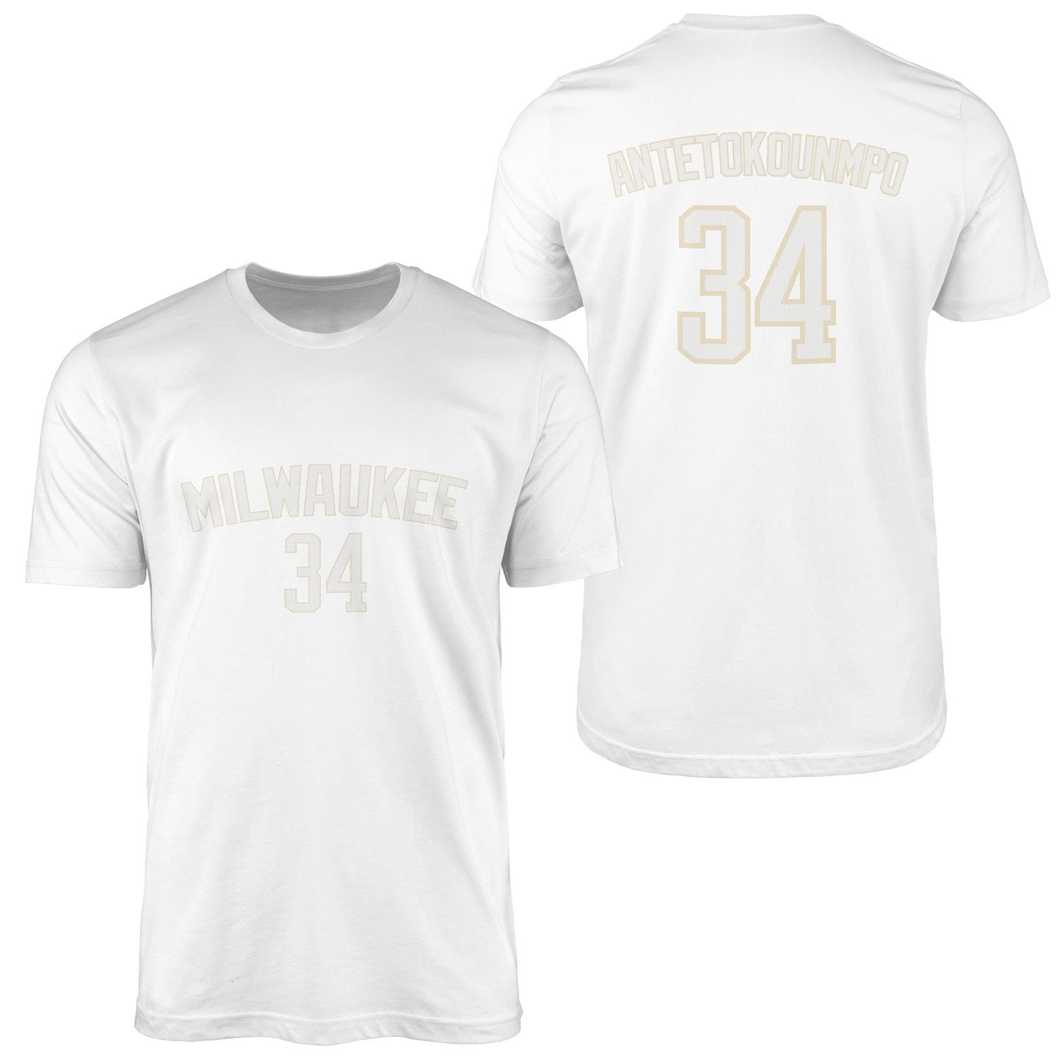 Giannis Antetokounmpo Milwaukee Forma Tişört L - Beyaz