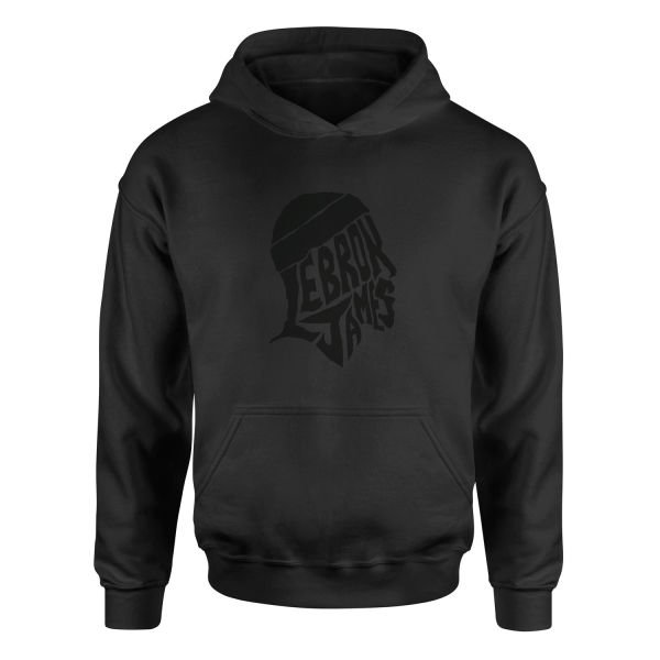 LeBron James Text Hoodie S - Siyah