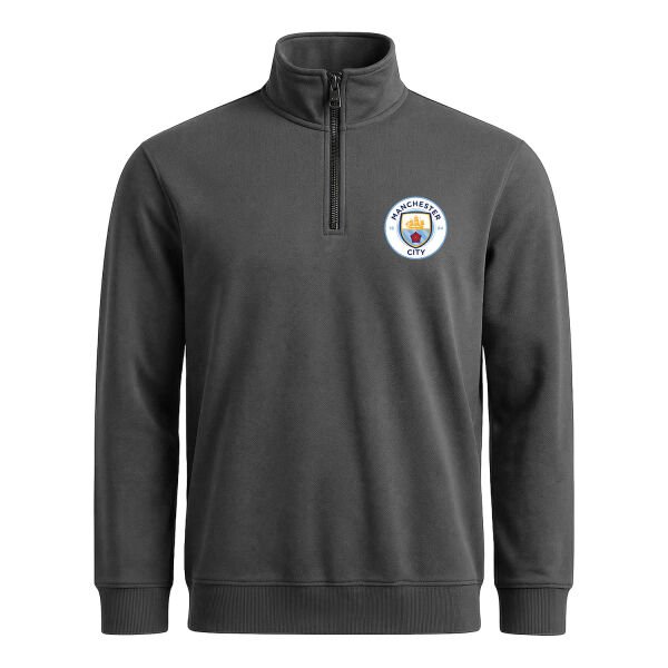 Manchester City Yarım Fermuarlı Sweatshirt S - Füme