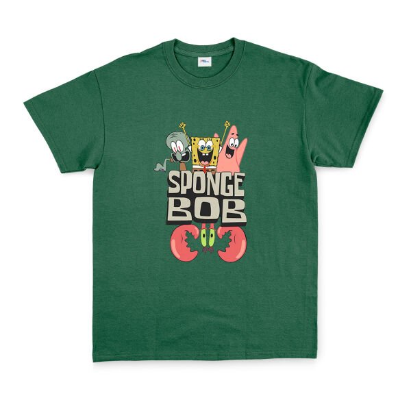 Sünger Bob Tişört L - Nefti Yeşili