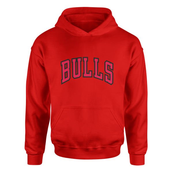 BULLS Hoodie XL - Kırmızı