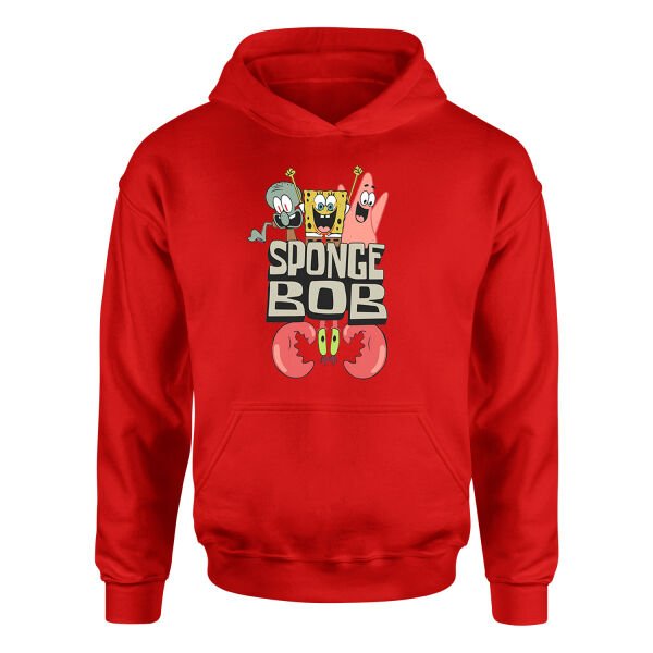 Sünger Bob Hoodie M - Kırmızı
