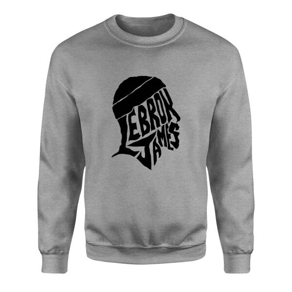 LeBron James Text Sweatshirt XXL - Gri