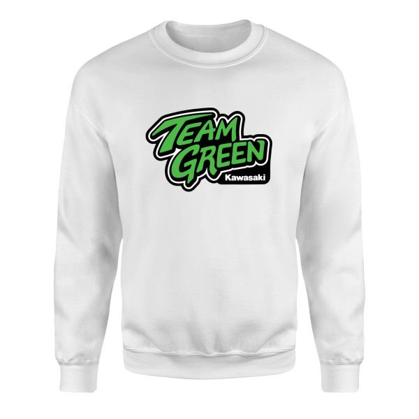 Team Green Kawasaki Racing Sweatshirt M - Beyaz