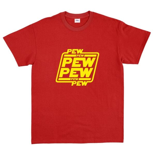Pew Pew Pew Tişört L - Kırmızı | OUTLET