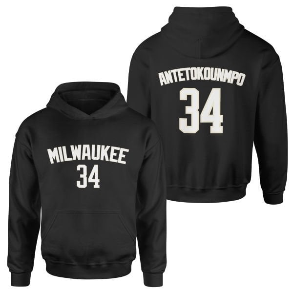 Giannis Antetokounmpo Milwaukee Forma Hoodie M - Siyah