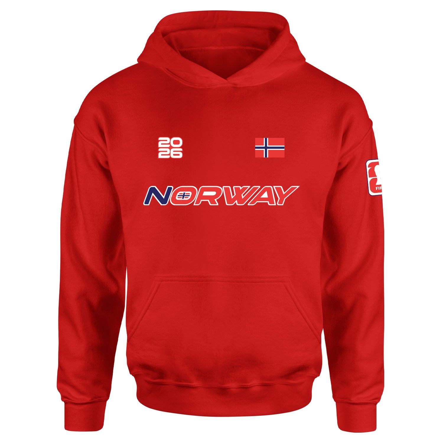 Norveç 2026 Hoodie S - Kırmızı