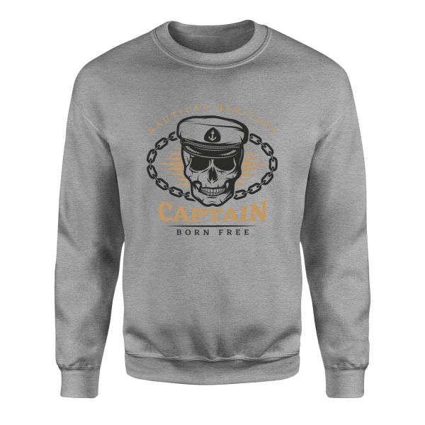 Captain Denizci Sweatshirt M - Gri