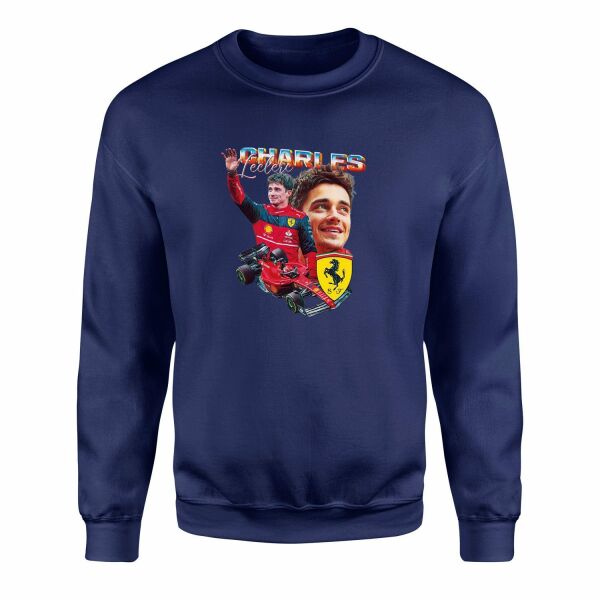 Charles Leclerc Sweatshirt L - İndigo Mavisi