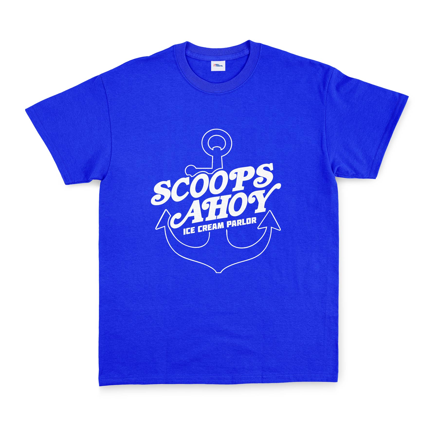 Scoops Ahoy Ice Cream Parlor Tişört XL - Mavi