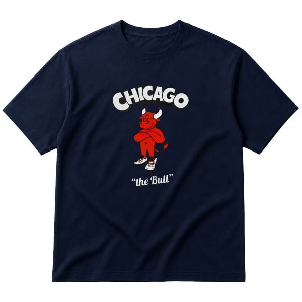 Chicago Cartoon Oversize Tişört