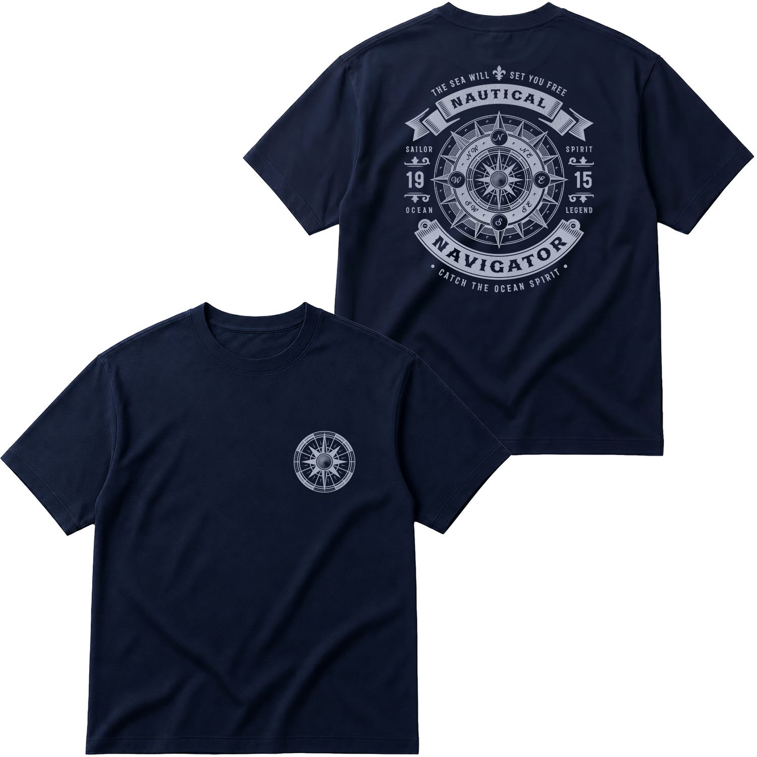 Nautical Navigator Oversize Tişört M - İndigo Mavisi