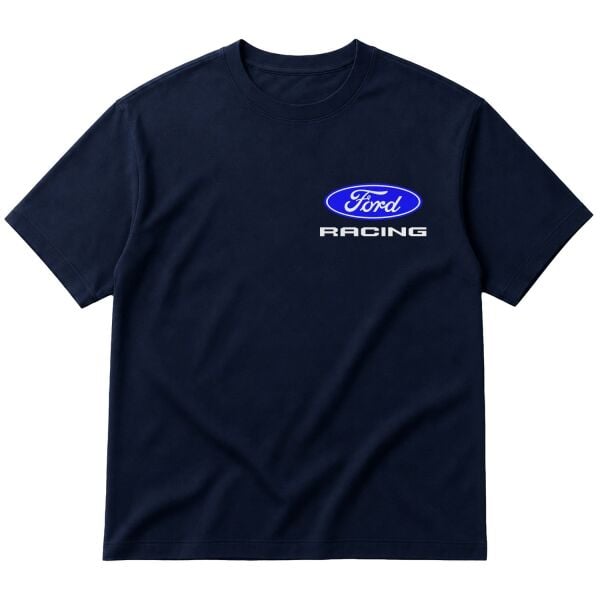 Ford Racing Oversize Tişört L - İndigo Mavisi | OUTLET