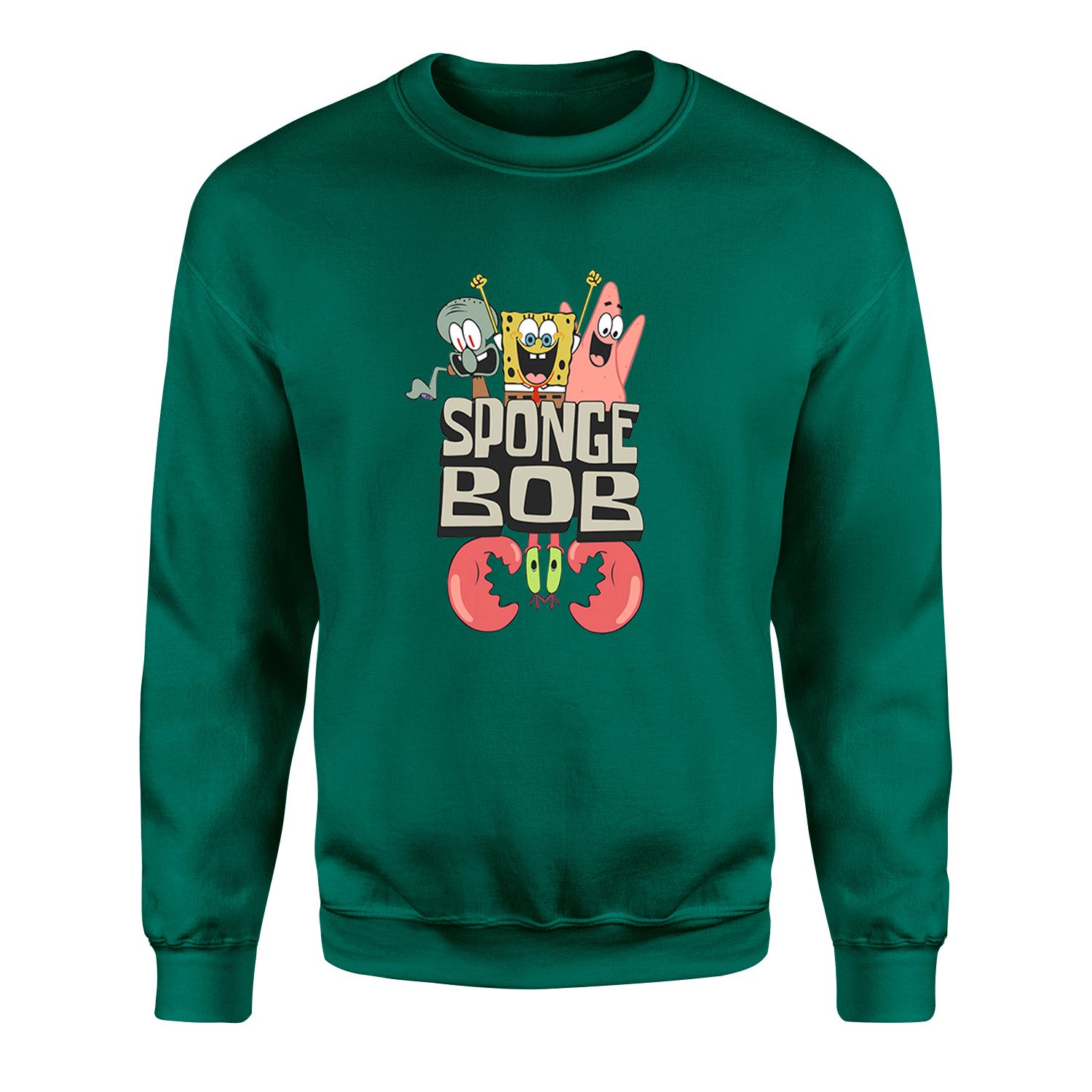 Sünger Bob Sweatshirt XL - Nefti Yeşili