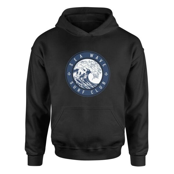 Sea Wave Surf Club Hoodie M - Siyah