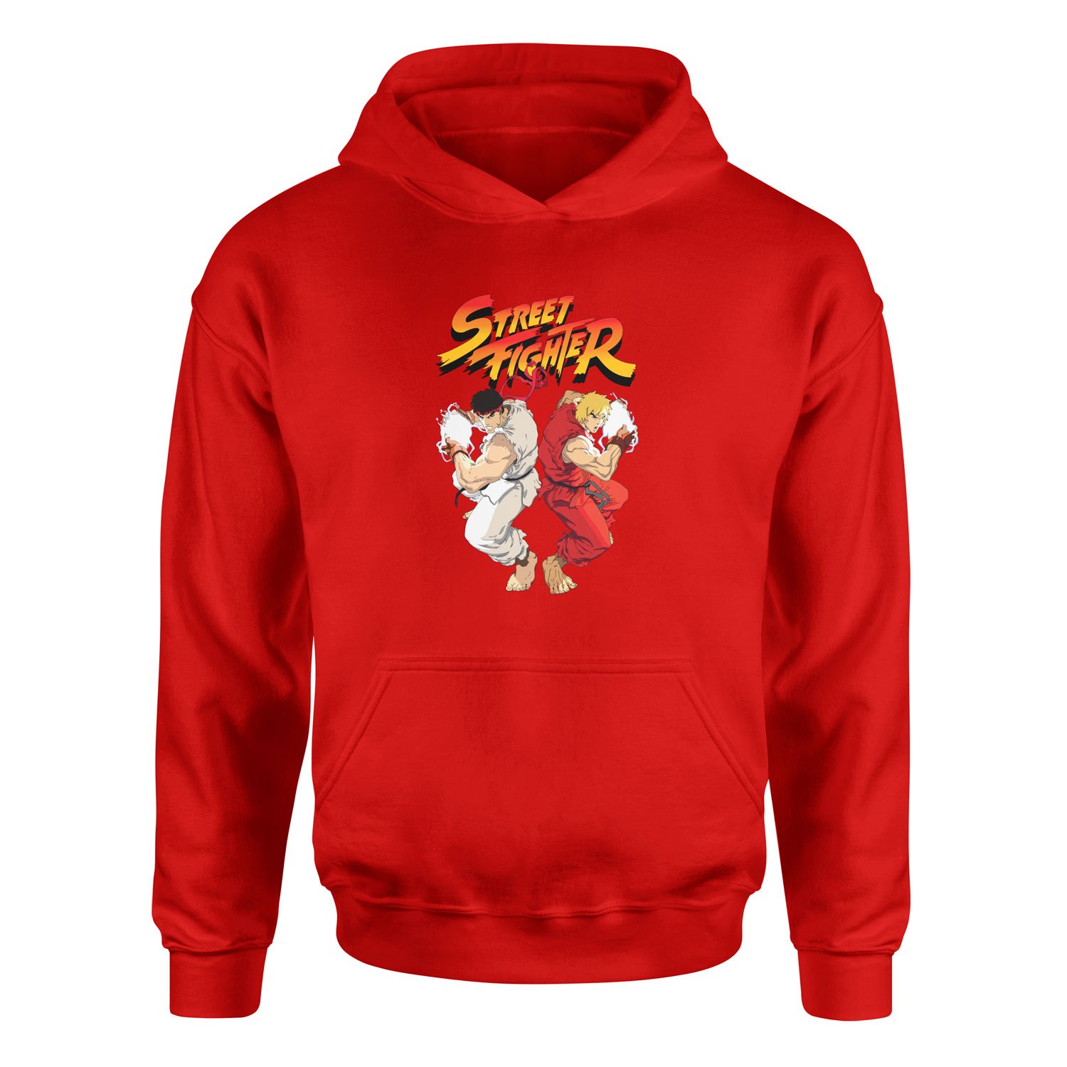 Street Fighter Hoodie XXL - Kırmızı