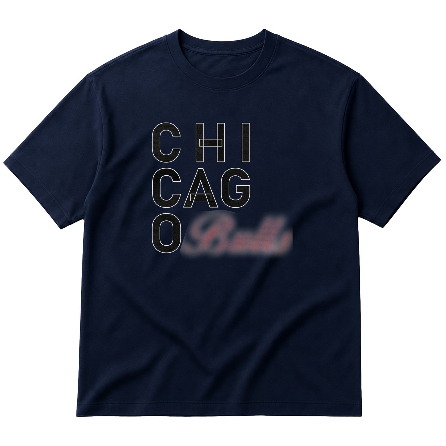 Chicago Oversize Tişört S - İndigo Mavisi