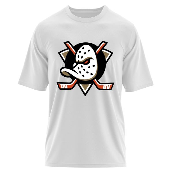 Anaheim Ducks Shield Oversize Tişört S - Beyaz