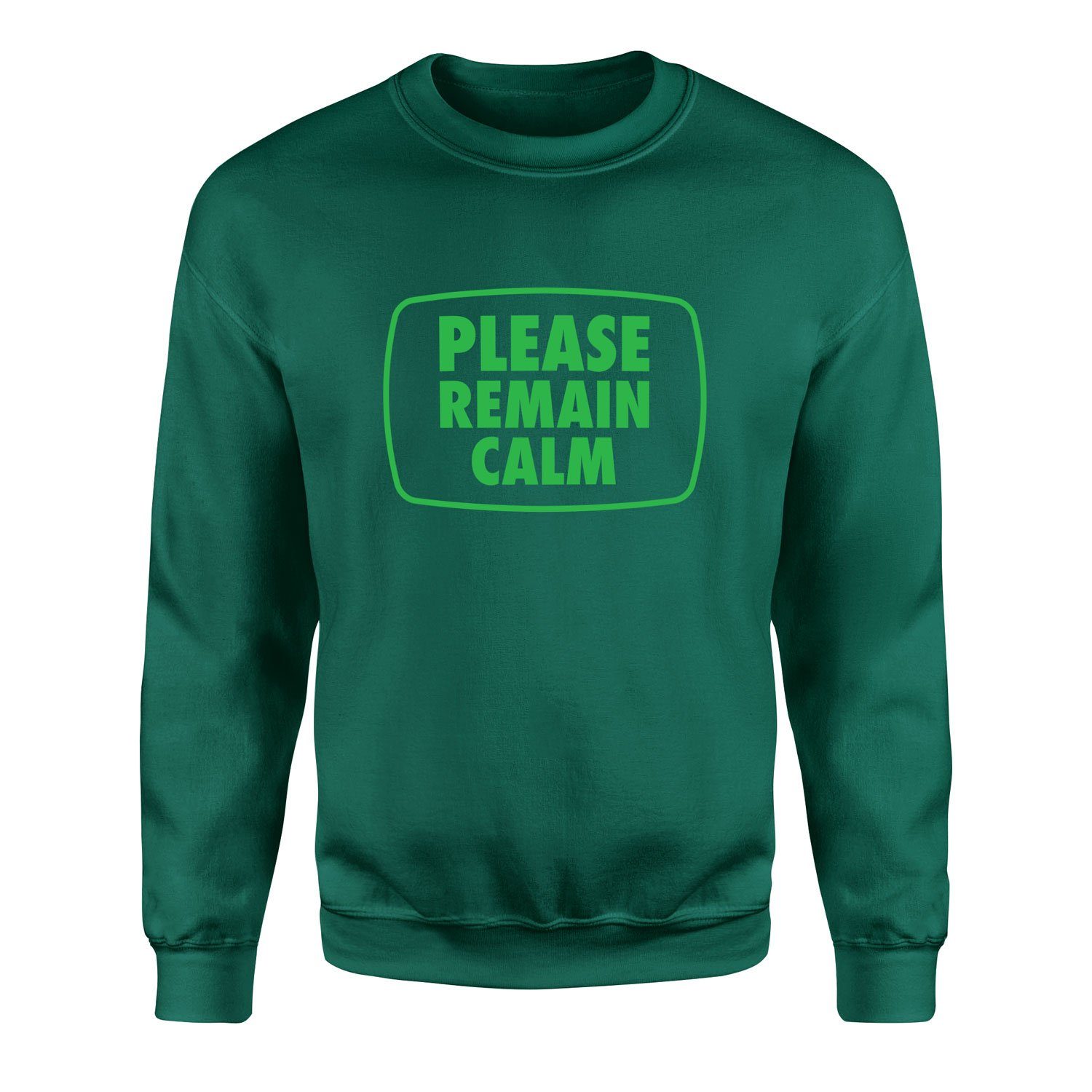 Please Remain Calm | Fallout Sweatshirt M - Nefti Yeşili