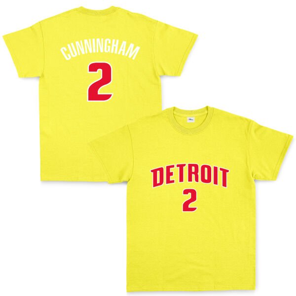 Cade Cunningham 2 Pistons Forma Tişört L - Sarı