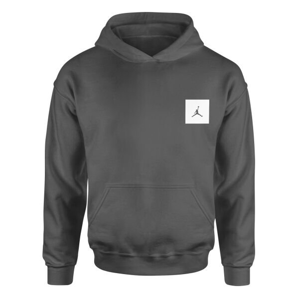 Air Jordan White Patch Hoodie M - Füme