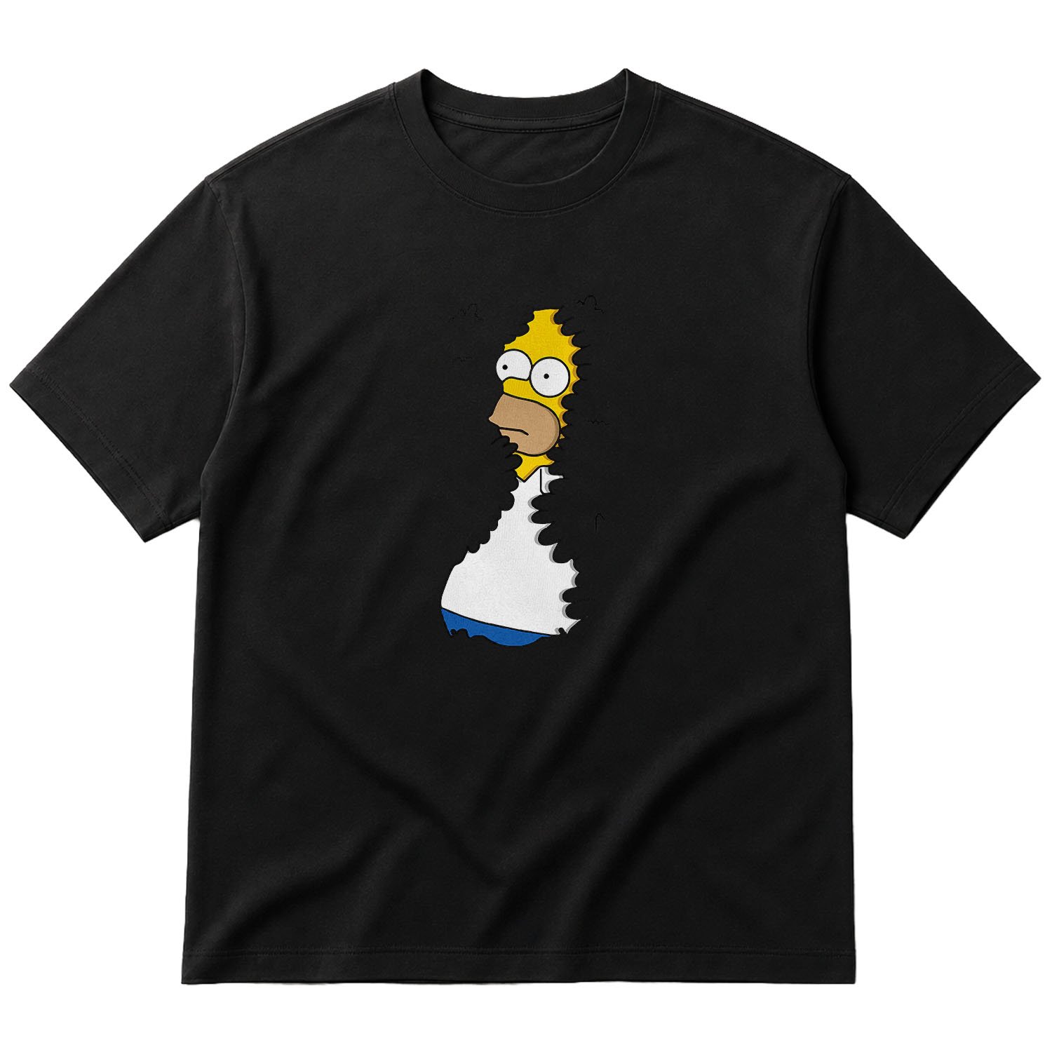 Homer in Hedges | The Simpsons Oversize Tişört M - Siyah