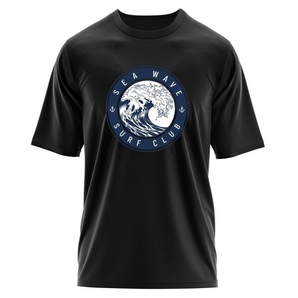Sea Wave Surf Club Oversize Tişört M - Siyah