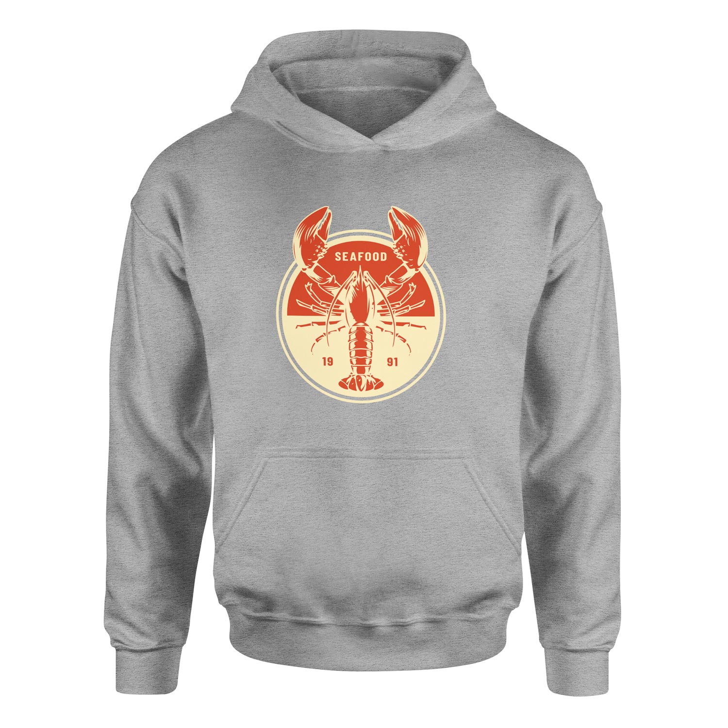 Seafood Hoodie L - Gri