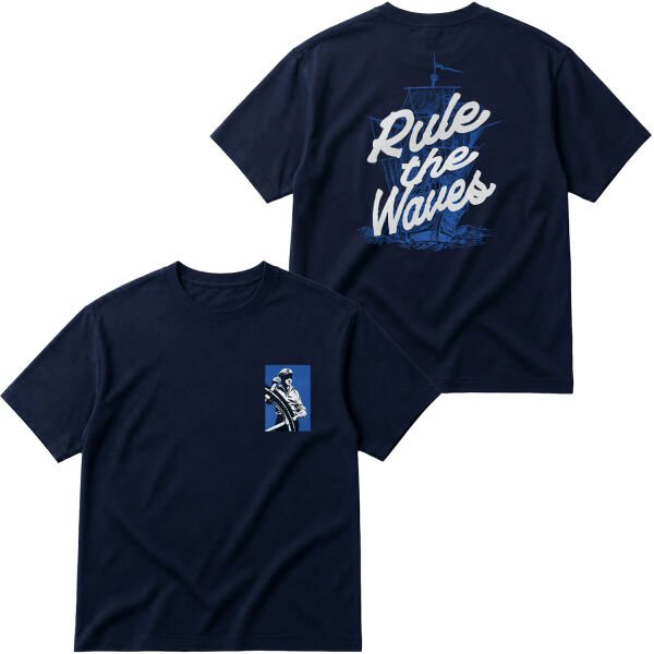 Rule the Waves Oversize Tişört S - İndigo Mavisi
