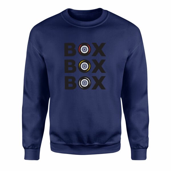 BOX BOX BOX Sweatshirt L - İndigo Mavisi